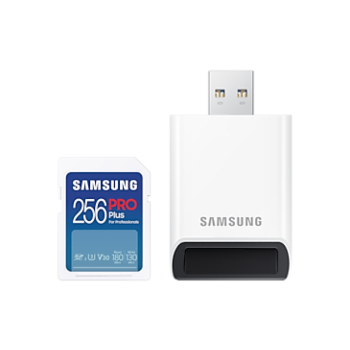 Card memorie SAMSUNG PRO Plus Reader Full Size SDXC Card 256GB MB-SD256SB/WW (timbru verde 0.03 lei) 