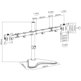 Accesoriu V7 DUAL DESKTOP MONITOR STAND/TWO DISPLAYS 13-32 IN (81.3 CM) DS2FSD-2E