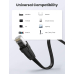 PATCH CORD U/FTP Ugreen Cat8, NW134 fire din cupru, flat cable, viteza maxima 40 Gbps, 2m, negru 70672 (timbru verde 0.08 lei) - 6957303876723 