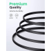 PATCH CORD U/FTP Ugreen Cat8, NW134 fire din cupru, flat cable, viteza maxima 40 Gbps, 2m, negru 70672 (timbru verde 0.08 lei) - 6957303876723 