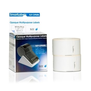 Seiko Instruments SLP-OPMRL WHITE OPAQUE LABEL/28X51MM 220 LAB/ROLL 2 ROLL/BOX 42100639