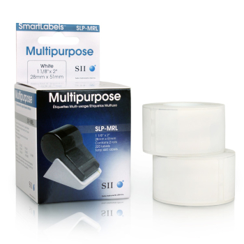 SLP-MRL WHITE LABEL 28X51MM 220 LAB/ROLL, 2 ROLL/BOX         IN