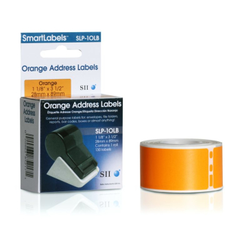 Seiko Instruments SLP-1OLB ORANGE LABEL 28X89MM/130 LAB/ROLL 1 ROLL/BOX 42100628