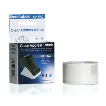 Seiko Instruments SLP-2RLC CLEAR LABEL 28X89MM/130 LAB/ROLL 2 ROLL/BOX 42100629