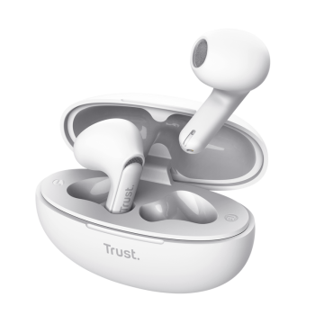 Casti Trust Yavi wireless earph., alb