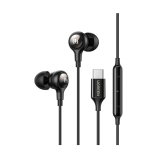 CASTI Ugreen, EP103, intraauriculare - butoni, pt smartphone, microfon pe fir, conectare prin USB Type-C, lungime cablu 1.2m, negru, 30638, (timbru verde 0.18 lei) - 6957303836383 