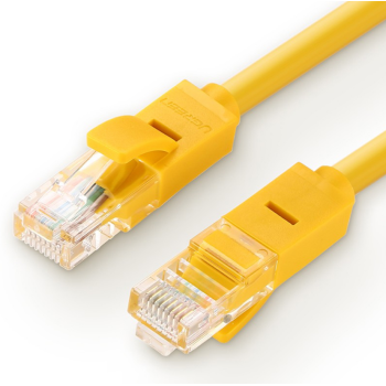 PATCH CORD UTP Ugreen Cat5e, NW103 fire din cupru, viteza maxima 100 Mbps, 5m, galben 11233 (timbru verde 0.18 lei) - 6957303882335 