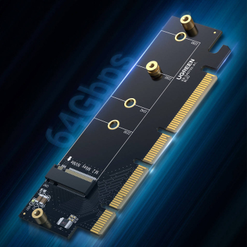 ADAPTOR Ugreen, CM465 M.2 (M)(NVMe) la PCle 4.0, adaptor pt. SSD M.2 cu form factor 2280/2260/2242/2230, radiator (Heat Sink) 30715 - 6957303837151 
