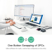 HUB extern Ugreen, US216 porturi USB: USB 3.0 x 4, conectare prin 2 x USB, partajare date 2 pc-uri simultan, buton comutare PC, lungime 1.5 m, LED, negru, 30768 (timbru verde 0.8 lei) - 6957303837 