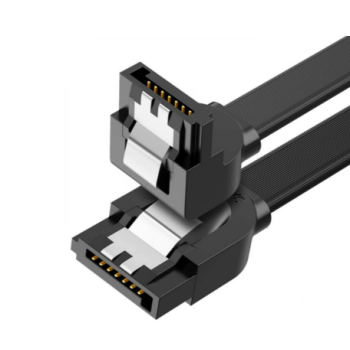 CABLU de date Ugreen, US217, SATA 3(T) la SATA 3(T), unghi 90 de grade la un capat, 0.5m, negru 30797 (timbru verde 0.08 lei) - 6957303837977 