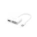 CABLU video Ugreen, MM123 USB Type-C (T) la HDMI (M) + VGA (M), rezolutie maxima HDMI: 4K si 2K la 30Hz si VGA 1920x1200 la 60Hz, 15cm, ABS, alb 30843 (timbru verde 0.08 lei) - 6957303838431 
