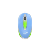 MOUSE Genius, DX-Mini, PC sau NB, cu fir, USB, optic, 1000 dpi, butoane/scroll 3/1, LED, albastru, 31010025406 (timbru verde 0.18 lei) 