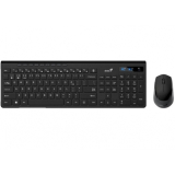KIT wireless GENIUS, tastatura wireless 104 taste (multimedia) + mouse wireless 1200dpi, 3 butoane, BT5.3 + 2.4G, USB, negru, SlimStar 8230 31340015406 (timbru verde 0.8 lei) 