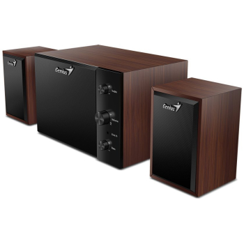 BOXE GENIUS 2.1, RMS: 15W (2 x 3.5W + 1 x 8W), cherry wood, SW-2.1 350 31730037400 (timbru verde 11.00 lei) 