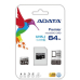 Card Memorie MicroSDXC ADATA Premier 64GB UHS-I Clasa 10 + Adaptor SD AUSDX64GUICL10-RA1