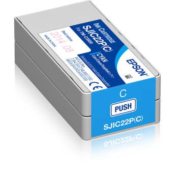 Epson SJIC22P(C): Ink cartridge for ColorWorks C3500 (Cyan) C33S020602