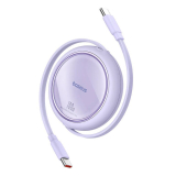 CABLU alimentare si date Baseus Free2Draw Mini, Fast Charging Data Cable pt. smartphone, retractabil, USB Type-C la USB Type-C 100W, 1m, violet 