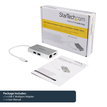 Docking Station StarTech USB-C ADAPTER MULTIPORT/HDMI F/RJ45 F/2X USB-A DKT30CHPDW Docking Station StarTech USB-C ADAPTER MULTIPORT/HDMI F/RJ45 F/2X USB-A DKT30CHPDW