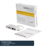 Docking Station StarTech USB-C ADAPTER MULTIPORT DVI/DVI-I RJ45 USB-A DKT30CDVPD