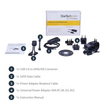 StarTech USB 3.1 2.5/3.5IN SATA ADAPTER/USB SATA ADAPTERS USB312SAT3