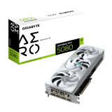 GIGABYTE Video Card NVIDIA GeForce RTX 5080 AERO OC SFF 16G (16GB GDDR7/256bit, PCI-E 5.0, Recommended PSU 850W, 16Pin Power connector, 3x DP, 1x HDMI) White/Silver