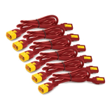Cablu Apc Power Cord Kit (6 ea), Locking, C13 to C14, 1.2m, Red AP8704S-WWX340