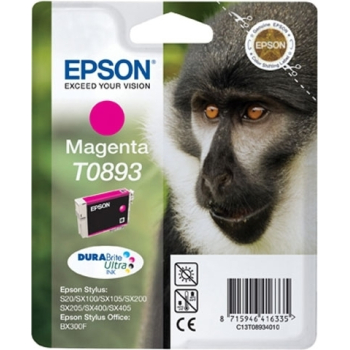 Cartus Cerneala Epson T0893 Magenta for Stylus S20, BX300F, S21, SX100, SX105, SX110, SX115, SX200, SX205, SX210, SX215, SX218, SX400, SX405, SX410, SX415 C13T08934011