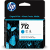 Cartus cerneala Original HP Cyan, nr.712, pentru Designjet T630 series, 38ml, (timbru verde 0.15 lei), 3ED67A 