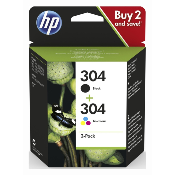 Combo-Pack Original HP , nr.304, pentru Deskjet 2620|2630|2632|3750|3760, (timbru verde 0.15 lei), 3JB05AE 