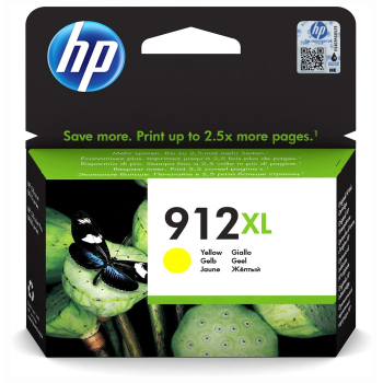Cartus Cerneala Original HP Yellow, nr.912XL, pentru OfficeJet 8013|8023, 825, (timbru verde 0.15 lei), 3YL83AE 