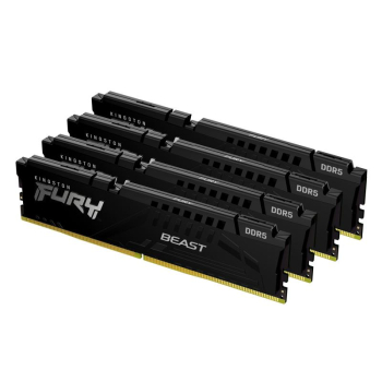Memorie Kingston 128GB DDR5-5200MT/S CL40 DIMM/(KIT OF 4) FURY BEAST BLACK XMP KF552C40BBK4-128