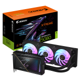 GIGABYTE Video Card NVIDIA GeForce RTX 5080 AORUS XTREME WATERFORCE 16G (16GB GDDR7/256bit, PCI-E 5.0, Recommended PSU 850W, 16Pin Power connector, 3x DP, 1x HDMI), Black/Grey