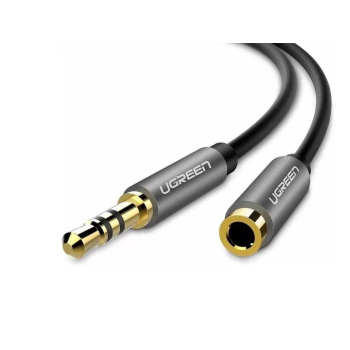 CABLU audio Ugreen, AV118 stereo 3.5 mm jack (T) la 3.5 mm jack (M),conectori auriti, braided , 2 m, negru 40675 (timbru verde 0.18 lei) - 6957303846757 CABLU audio Ugreen, AV118 stereo 3.5 mm jack (T) la 3.5 mm jack (M),conectori auriti, braided , 2 m, negru 40675 (timbru verde 0.18 lei) - 6957303846757