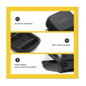 HUSA pentru casti Ugreen, LP128 compartimentata in interior si pentru alte accesorii, negru 40816 - 6957303848164 