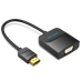 Convertor video Vention, HDMI(T) la VGA (M) si Jack 3.5mm (M), 0.15m, rezolutie maxima 1080p la 60 Hz, conectori auriti, 5V/1A, invelis PVC si ABS, negru, 42154 (timbru verde 0.18lei) - 69227947421 