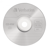 Consumabil CD-RW VERBATIM 700MB, VITEZA 12X, JEWEL CASE, 1 BUC, 43148 