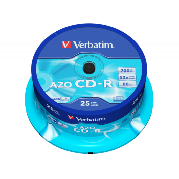 Consumabil CD-R VERBATIM 700MB, VITEZA 52X, CRYSTAL SURFACE, SPINDLE, 25 BUC, 43352 