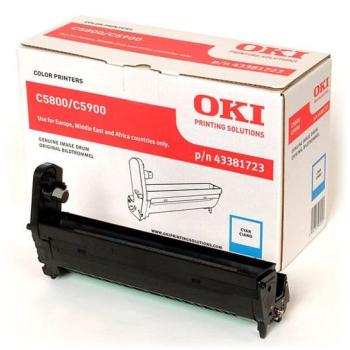 Toner Drum Unit Original OKI Cyan, 43381723, pentru C5800|C5900|C5550, 20K, (timbru verde 0.8 lei), 43381723 