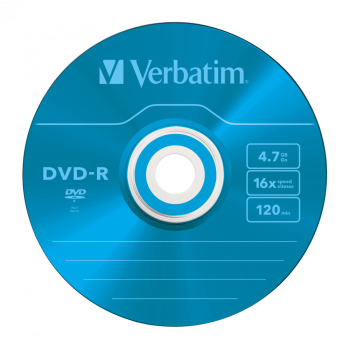 Consumabil DVD-R VERBATIM 4.78GB, VITEZA 16X, COLOUR SURFACE, SLIM CASE, 1 BUC, 43557 