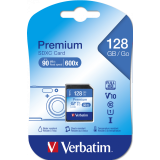 Stick USB MEMORIE SD CARD VERBATIM 128GB CLASA 10 44025 (TIMBRU VERDE 0.03 LEI) 