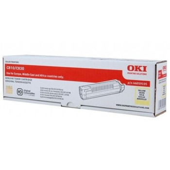 Cartus Toner Oki 44059105 Yellow 8000 Pagini for C810, C810CDTN, C810DN, C810N, C830, C830CDTN, C830DN, C830N
