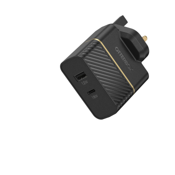 Adaptor OTTERBOX UK WALL CHARGER 30W/USB C 18W + USB A 12W USB-PD BLK 78-52548