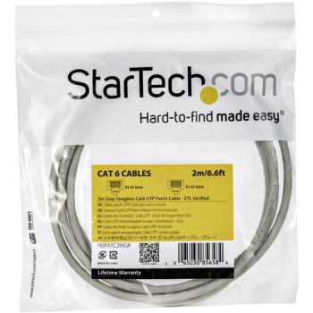 Cablu StarTech 2M GRAY CAT6 PATCH CABLE/5 PACK N6PATC2MGR Cablu StarTech 2M GRAY CAT6 PATCH CABLE/5 PACK N6PATC2MGR