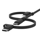 Belkin BOOST CHARGE UNIV CHARG CABLE/LIGHT/MICRO-USB/USB-C TO-A 1M BL CAC001BT1MBK