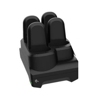 Docking Station Zebra EVM CS6080 CORDLESS: 4-SLOT DEVICE SHARECRADLE, INDUCTIVE, MIDNIGHT BLACK. INCLUDES POWER SUPPLY AND DC LINE CORD. CR6080-SC400F4WW