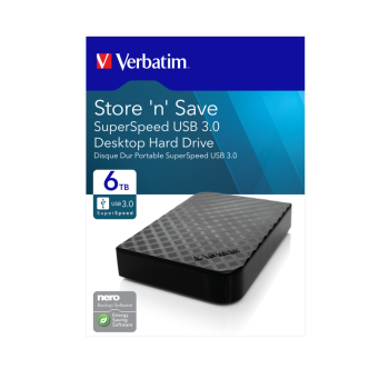 HDD VERBATIM GEN 2 6TB 3.5 USB 3.0, 47686 (timbru verde 0.8 lei) 