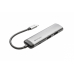 HUB extern VERBATIM, USB 3.0 x 2, HDMI x 1 (4K@30Hz), USB Type C x 1, conectare USB Type C, cablu 15 cm, max. 3A, brushed metal 49140 (timbru verde 0.18 lei) 
