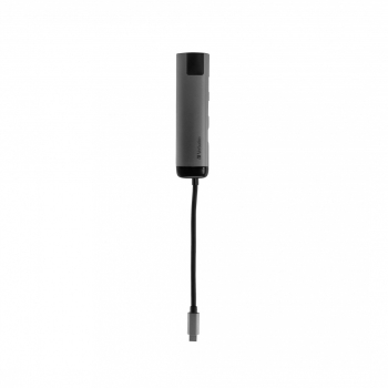 HUB extern VERBATIM, Gigabit LAN x 1, USB 3.0 x 2, HDMI x 1 (4K), USB Type C x 1, conectare USB Type C, cablu 15 cm, max. 3A, brushed metal 49141 (timbru verde 0.18 lei) 