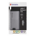 HUB extern VERBATIM, Gigabit LAN x 1, USB 3.0 x 3, HDMI x 1 (4K@30Hz), USB Type C x 1, SD x 1, microSD x 1, conectare USB Type C, cablu 15 cm, max. 3A, brushed metal 49142 (timbru verde 0.18 lei) 
