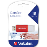 Stick USB MEMORIE USB VERBATIM DATABAR 16GB USB 2.0 ROSU 49453 (TIMBRU VERDE 0.03 LEI) 